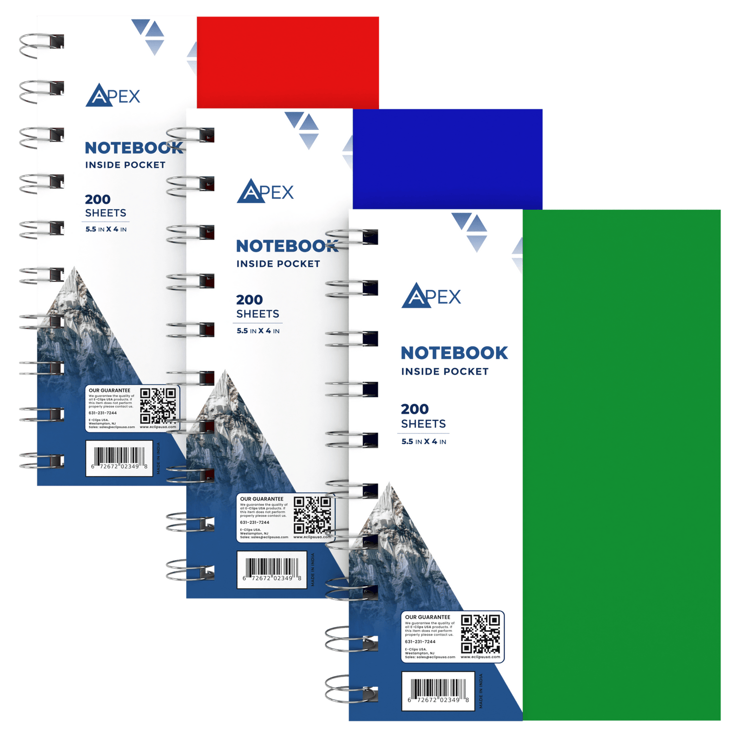 Front facing image of APEX Fat Spiral Notebook.