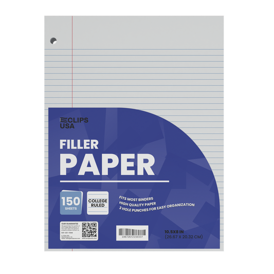 15033: College Ruled Filler Paper, 150 Sheets, 3 Pack