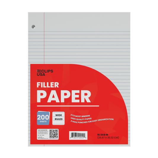 20042: Wide-Ruled Filler Paper, 200 Sheets