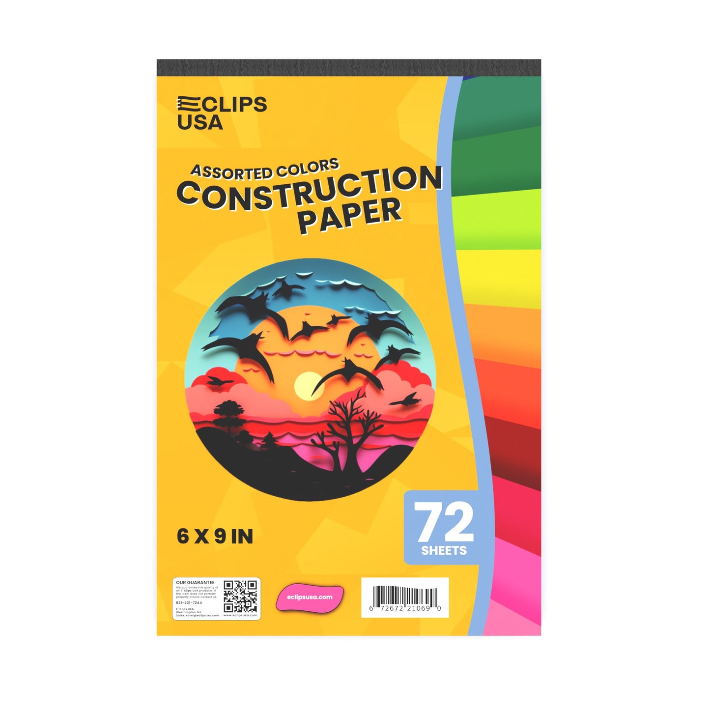 21069: Construction Paper, 6x9, 72 Sheets