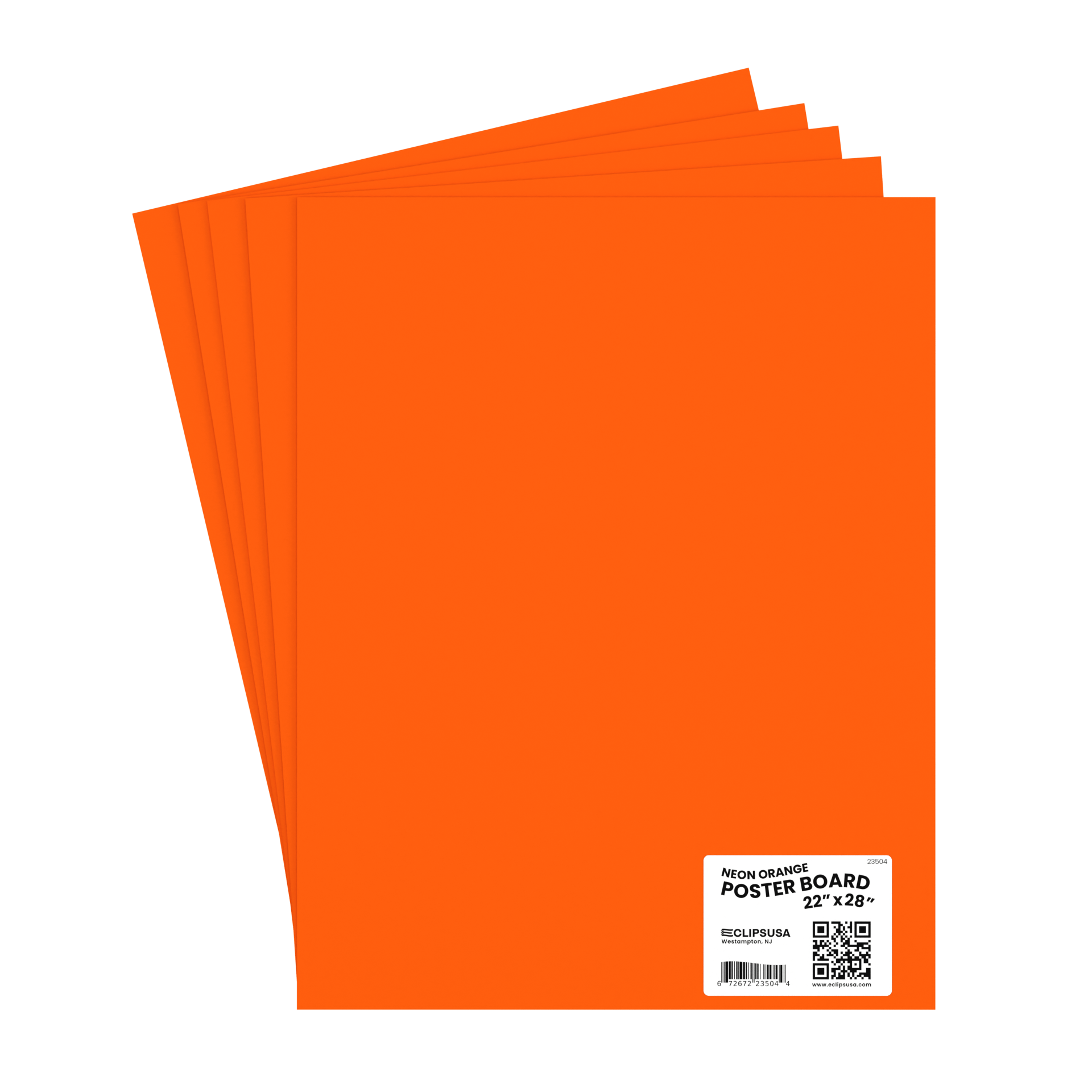 50 Units: E-Clips USA Large Neon-Orange Poster Boards 50 Units: E-Clips USA Large Neon-Orange Poster Boards