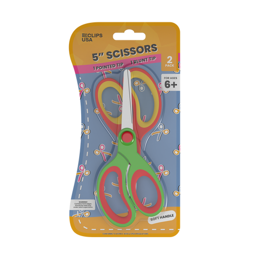 41572: 5" Blunt & Pointed Tip Scissors, 2 Pack