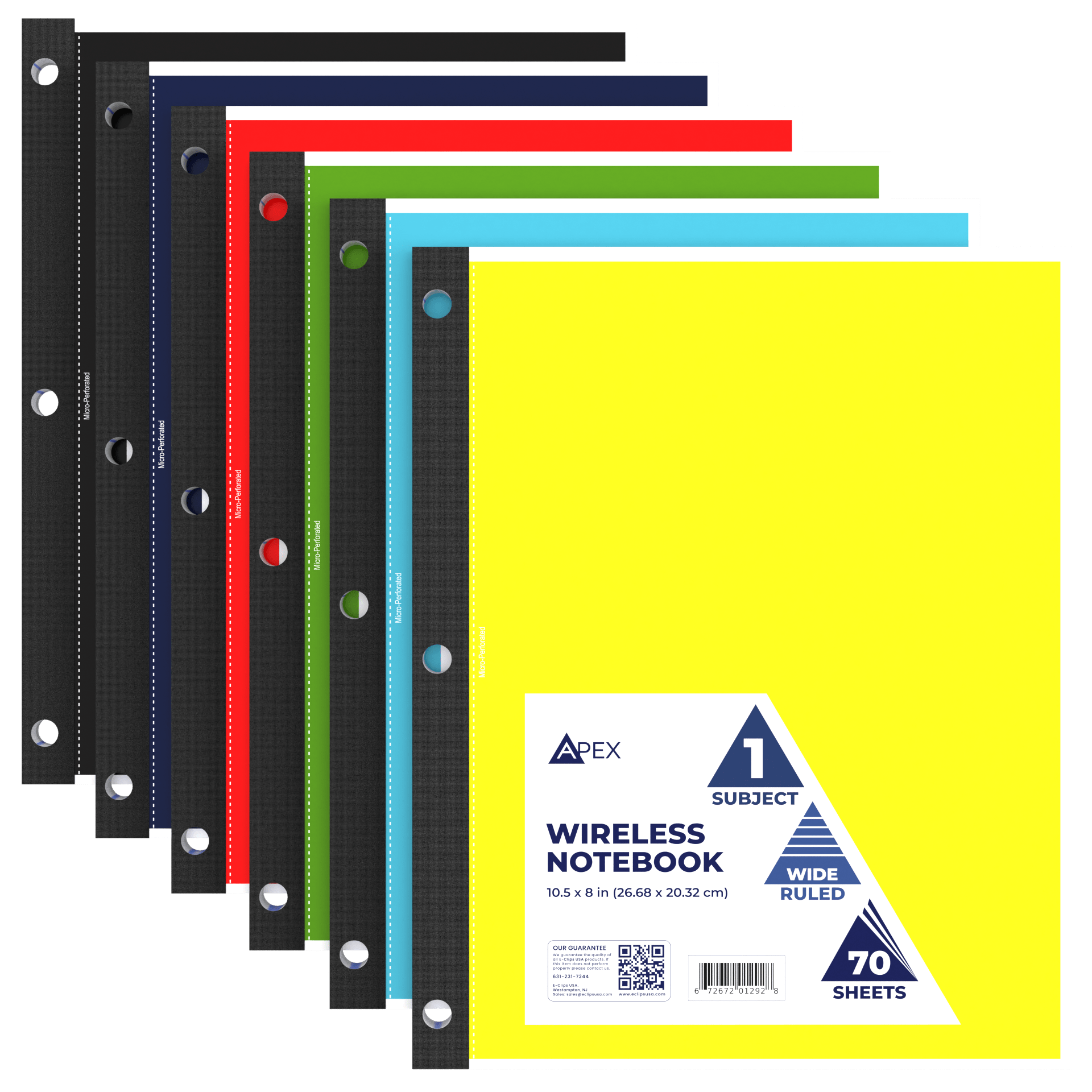 48 Units: E-Clips USA APEX 1-Subject Wireless Notebook