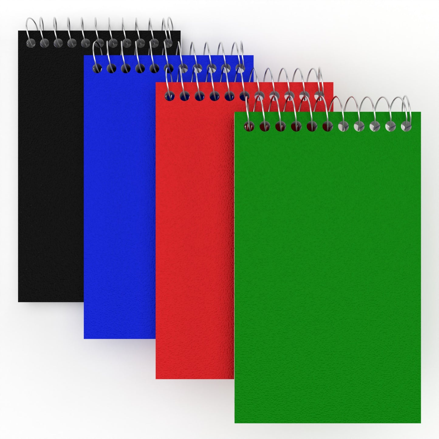 Pressboard Memo Pad - Top Spiral, 5 X 3 Inches, 320 (4 Pads Of 80) Sheets, Assorted Colors, 4 Pack