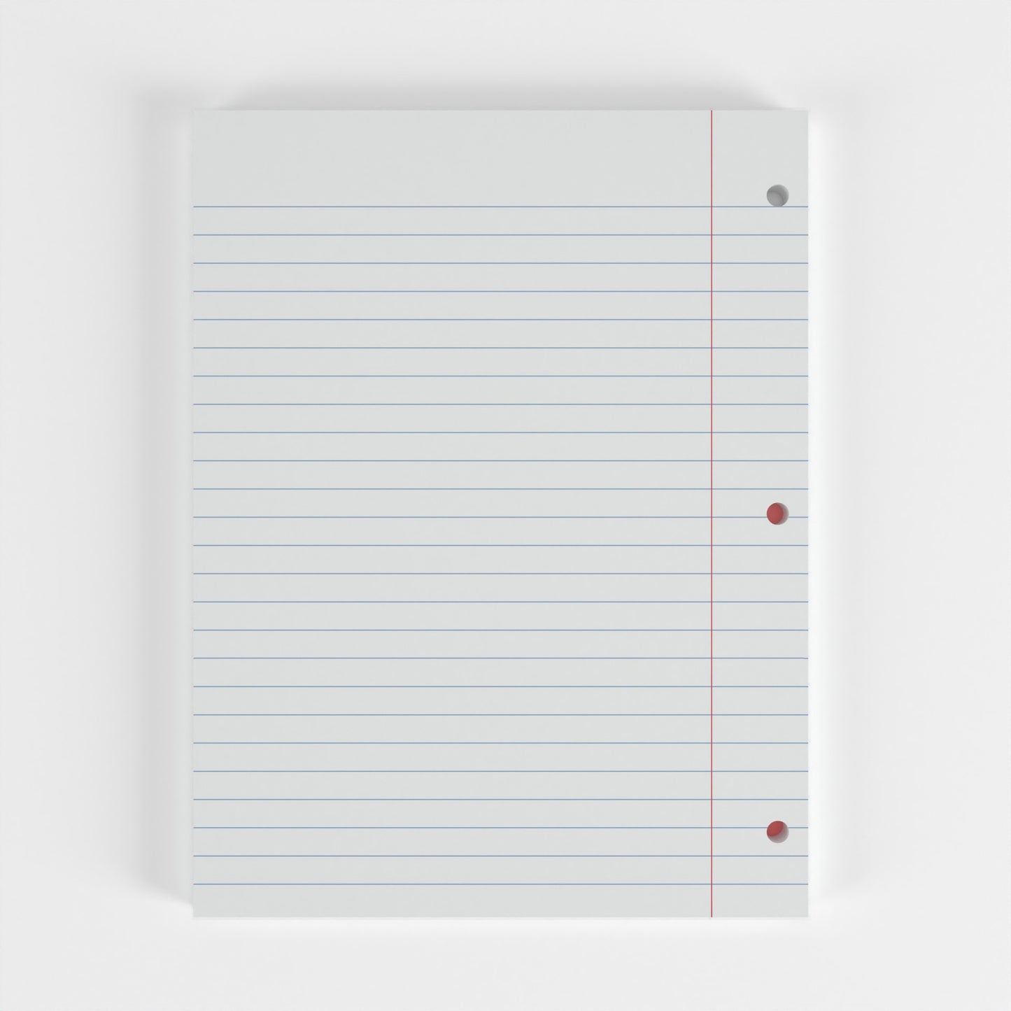 Wide-Ruled Filler Paper - White Loose-leaf, Fits Standard 3-Ring Binder, 100 Sheets