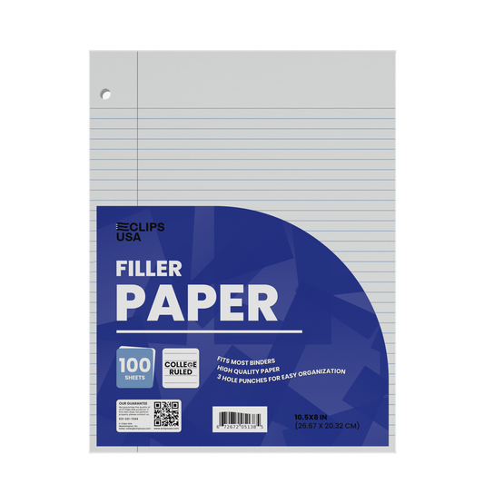 05138: College Ruled Filler Paper, 100 Sheets