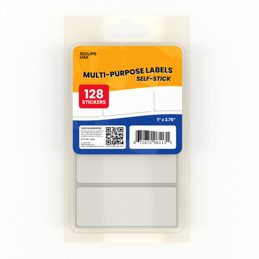 Multipurpose Labels - Self-stick, 1 X 2.75 Inches, White, 378 Labels On Sheets