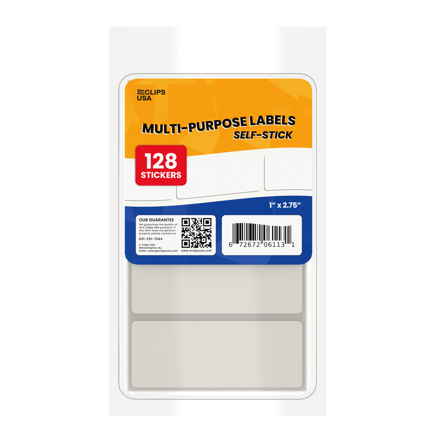 Multipurpose Labels - Self-stick, 1 X 2.75 Inches, White, 378 Labels On Sheets