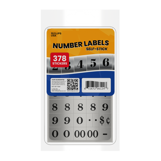 Number Labels - Gold & Silver Self-stick Digits, 1/2 X 3/4 Inches, 378 Labels On Sheets