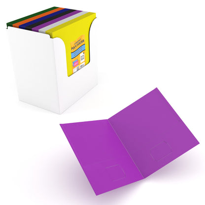 Poly Folders: 2 Pockets, (Assorted Colors), 8.5 x 11, units/48