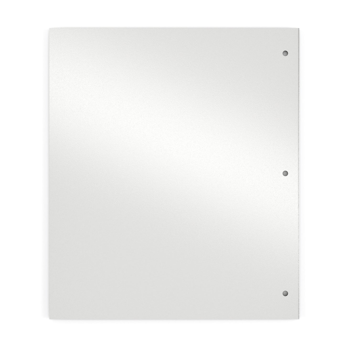 White Poly Pocket Binder Folder - 2-pockets With Business Card Slots, Fits Standard 3-Ring Binder