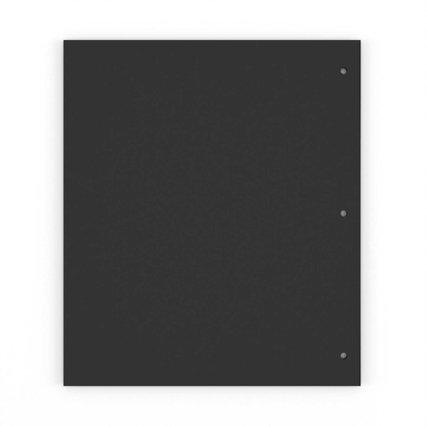 Black Poly Pocket Folders: 3 Hole Punched, 8.5 x 11, 2 Pockets, Case of 48 Packs