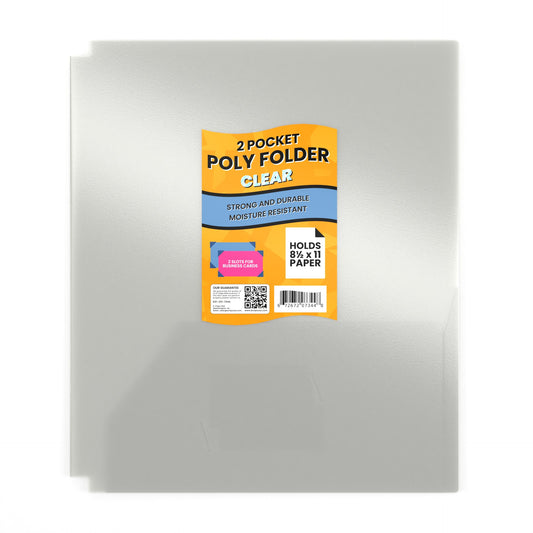 Front facing image of Clear-Line Poly Pocket Folders.