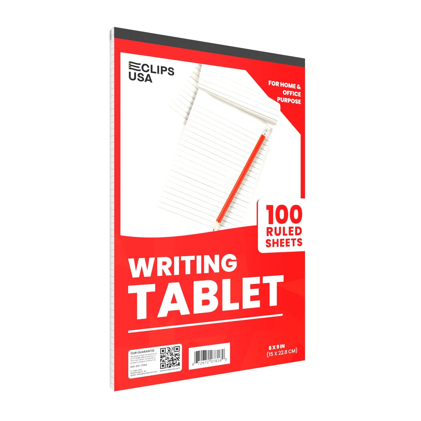 Ruled Writing Tablet - 6 X 9 Inches, 100 White Sheets