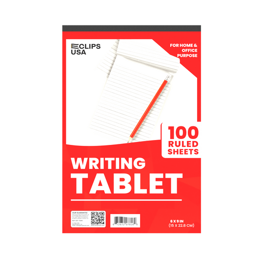 Writing Tablet: 100 Sheets, Ruled, 6 x 9 | Case Pack