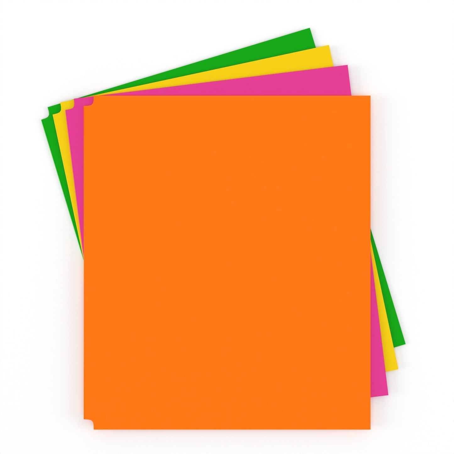 Neon Poly Pocket Binder Folders - Pocket Divider, 2-pocket Portfolio With Business Card Slots