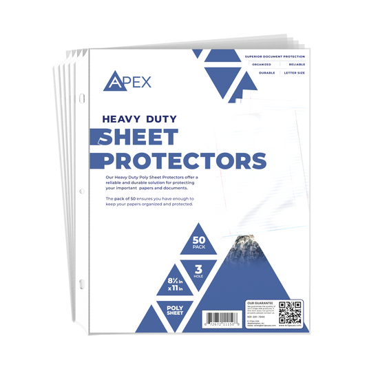 11108: Clear Sheet Protectors, 8.5x11, Pack of 500 - Heavy Duty
