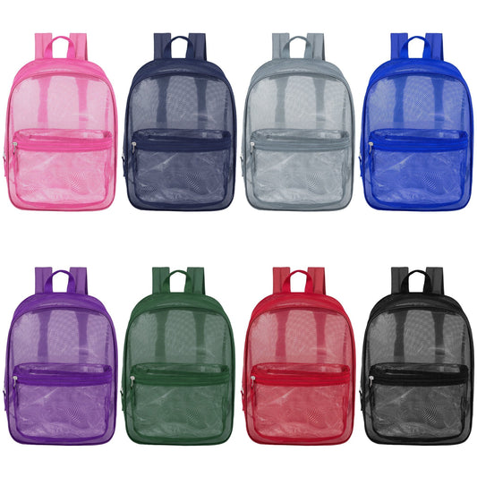 wholesale mesh backpacks in 8 assorted colors