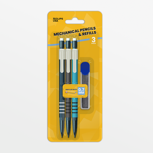 14431: Mechanical Pencils 0.7mm with Refills, Pack of 3