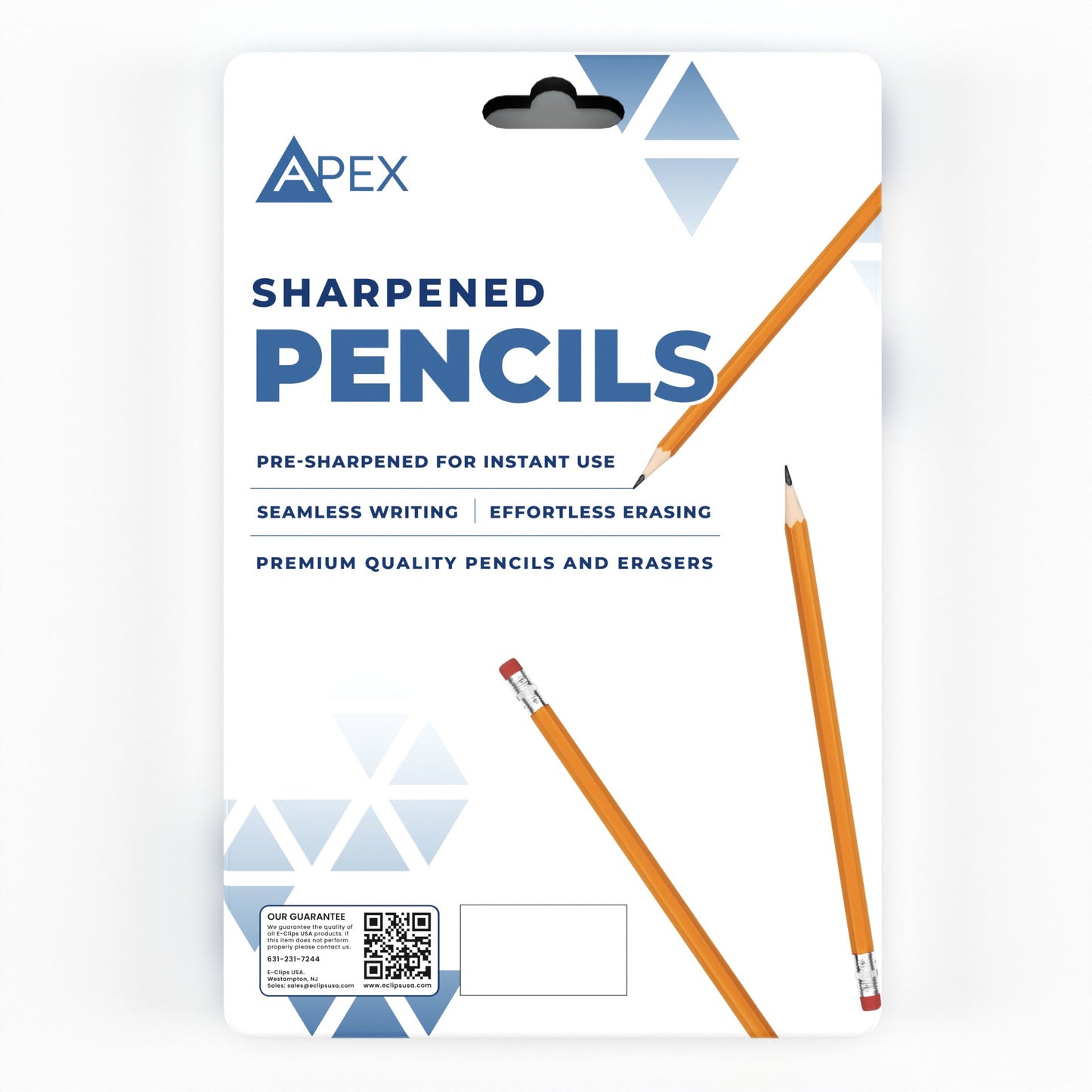 APEX #2 HB Woodcased Pencils - Pre-sharpened, Yellow, 18-count