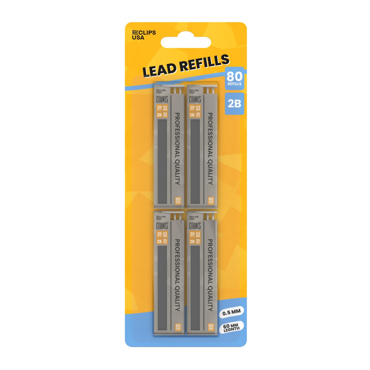 Mechanical Pencil Lead Refill - 80 Refills (4 Packs Of 20), 0.5 Mm