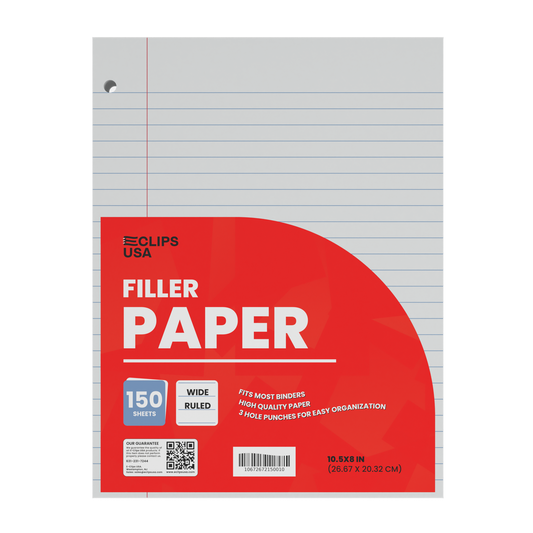 15001: Wide Ruled Filler Paper, 150 Sheets, 3 Pack