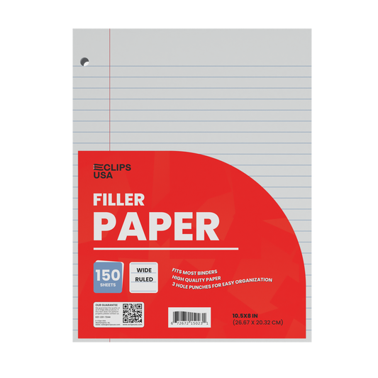 15023: Wide-Ruled Filler Paper, 150 Sheets