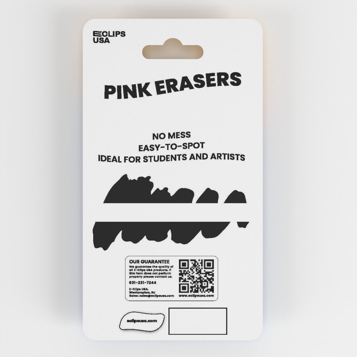 Classic Pink Erasers - Non-toxic, 4 Pack