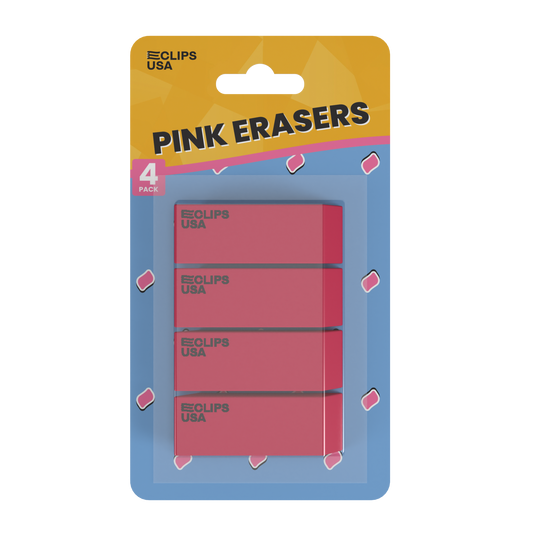 16758: 4-Pack Pink Erasers
