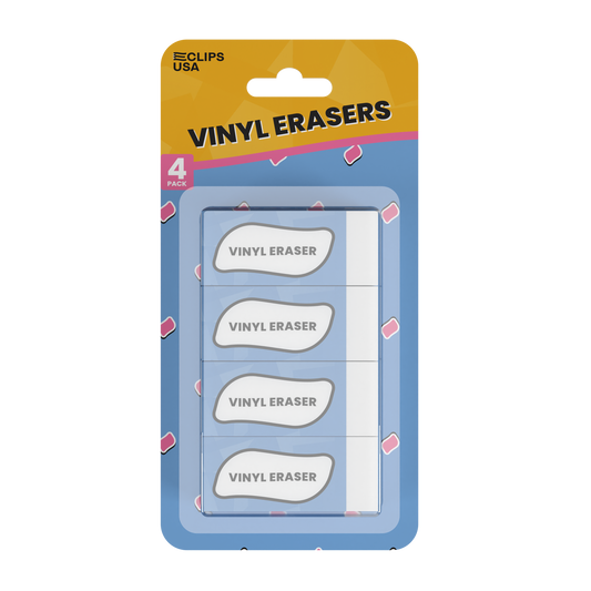 16783: 4-Pack White Vinyl Erasers