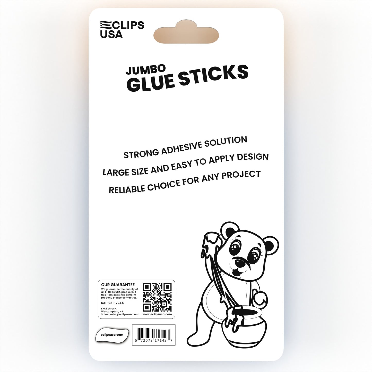 Jumbo Glue Sticks - All-purpose, Washable, Safe For School, Clear, 2 Pack, 1.25 Oz