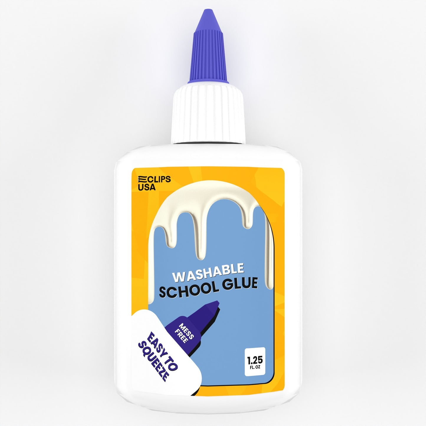 Washable School Glue - White, 1.25 Oz Squeeze Bottle