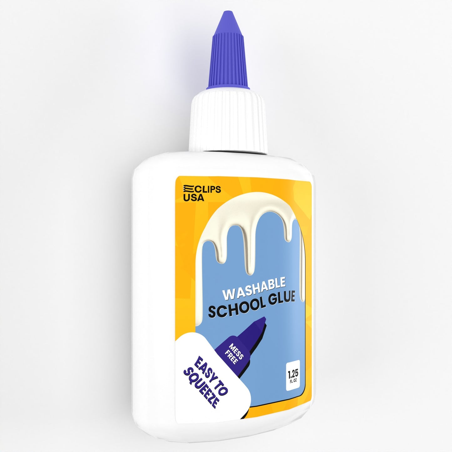 Washable School Glue - White, 1.25 Oz Squeeze Bottle