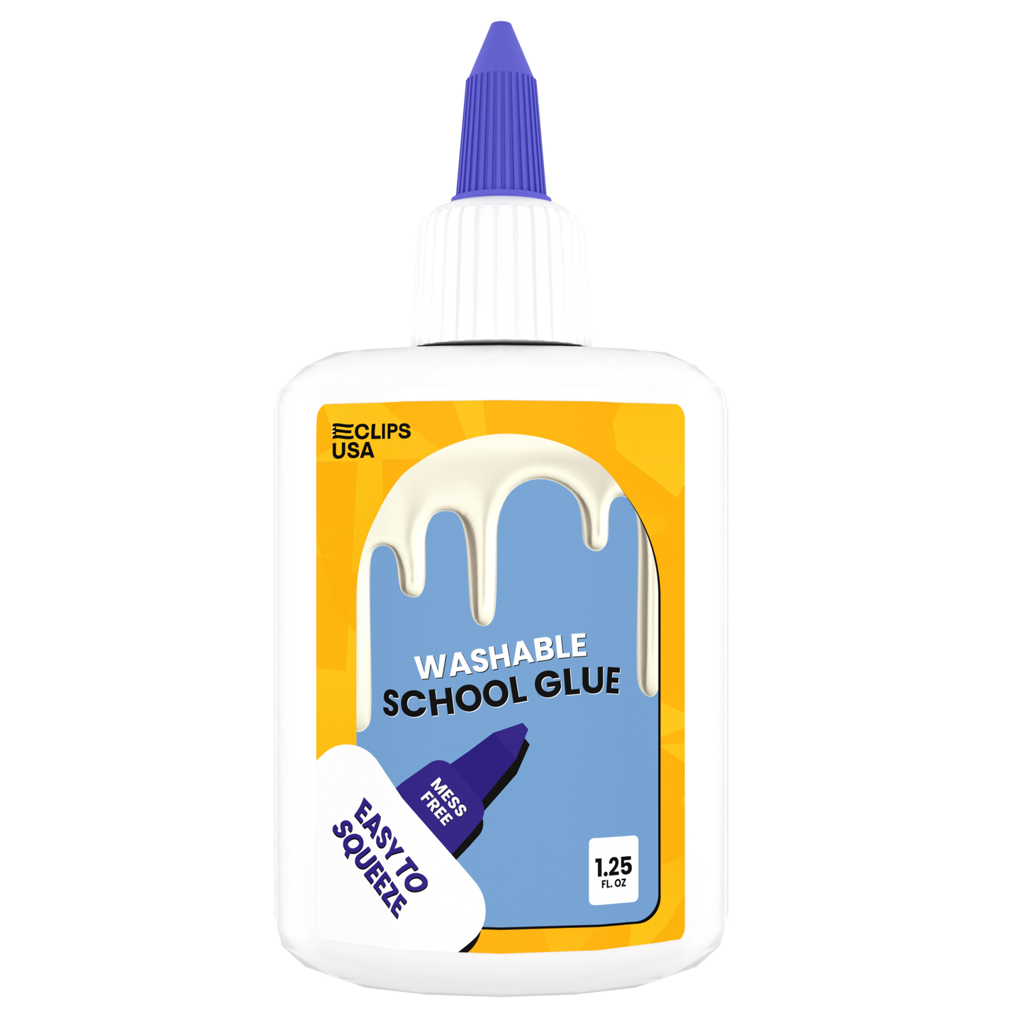 Washable School Glue - White, 1.25 Oz Squeeze Bottle