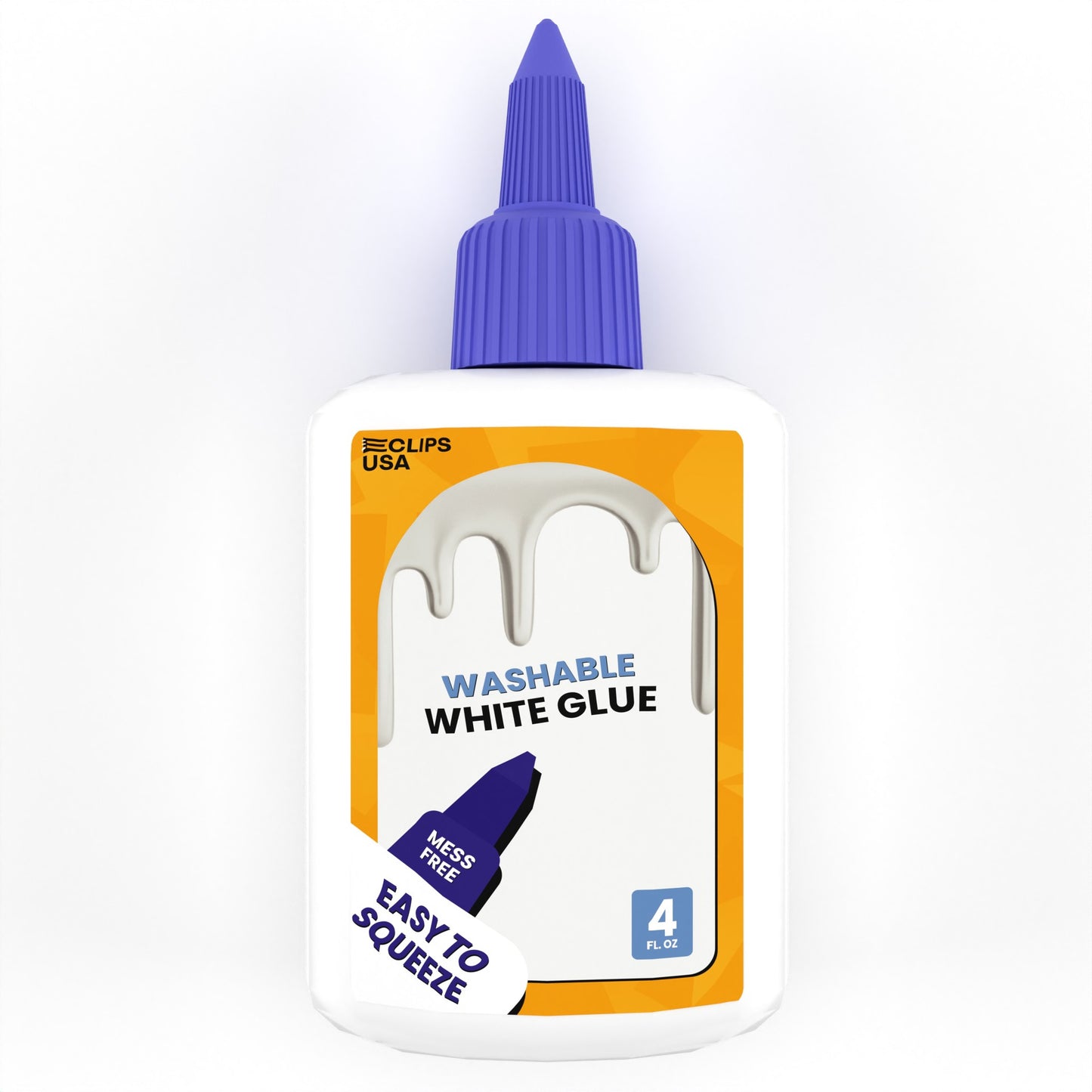 School Glue - Washable, White, 4 Oz Squeeze Bottle