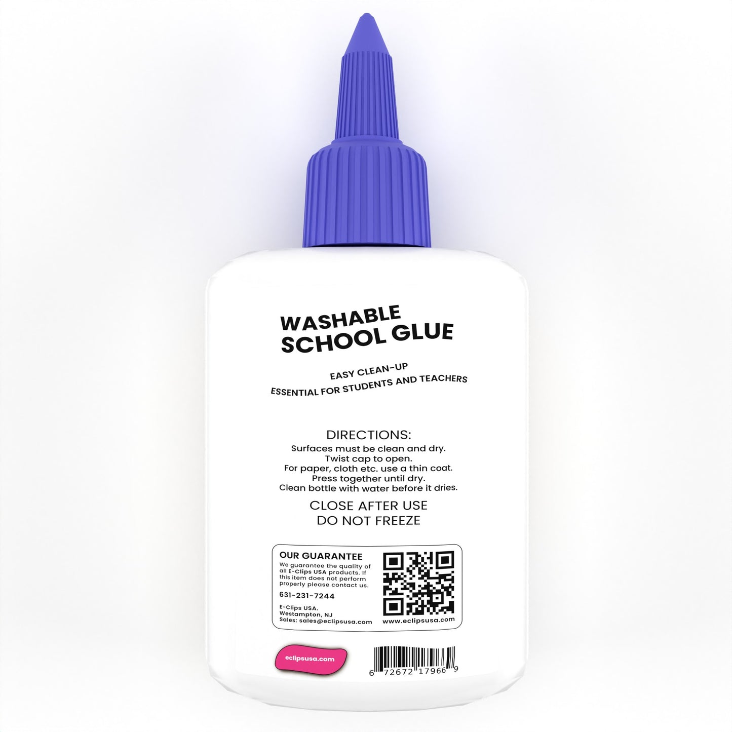 School Glue - Washable, White, 4 Oz Squeeze Bottle