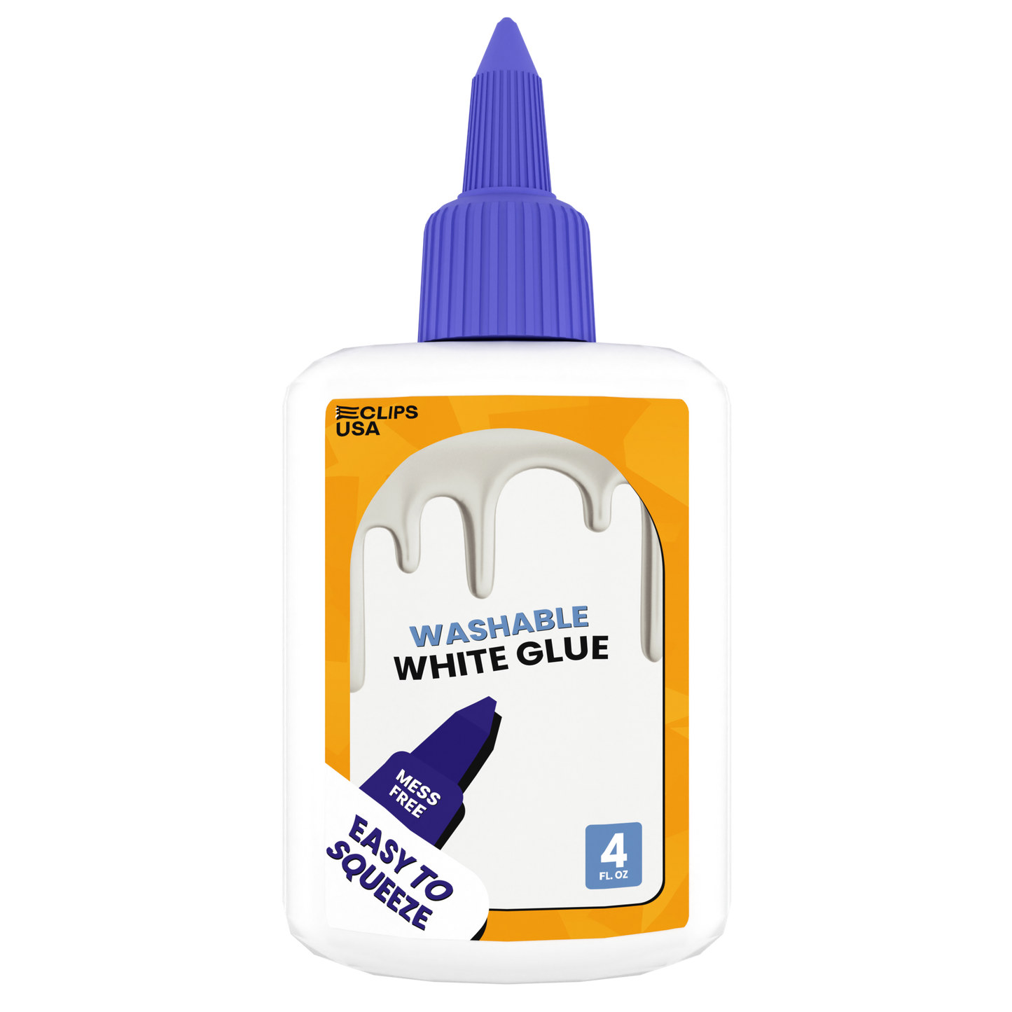 School Glue - Washable, White, 4 Oz Squeeze Bottle