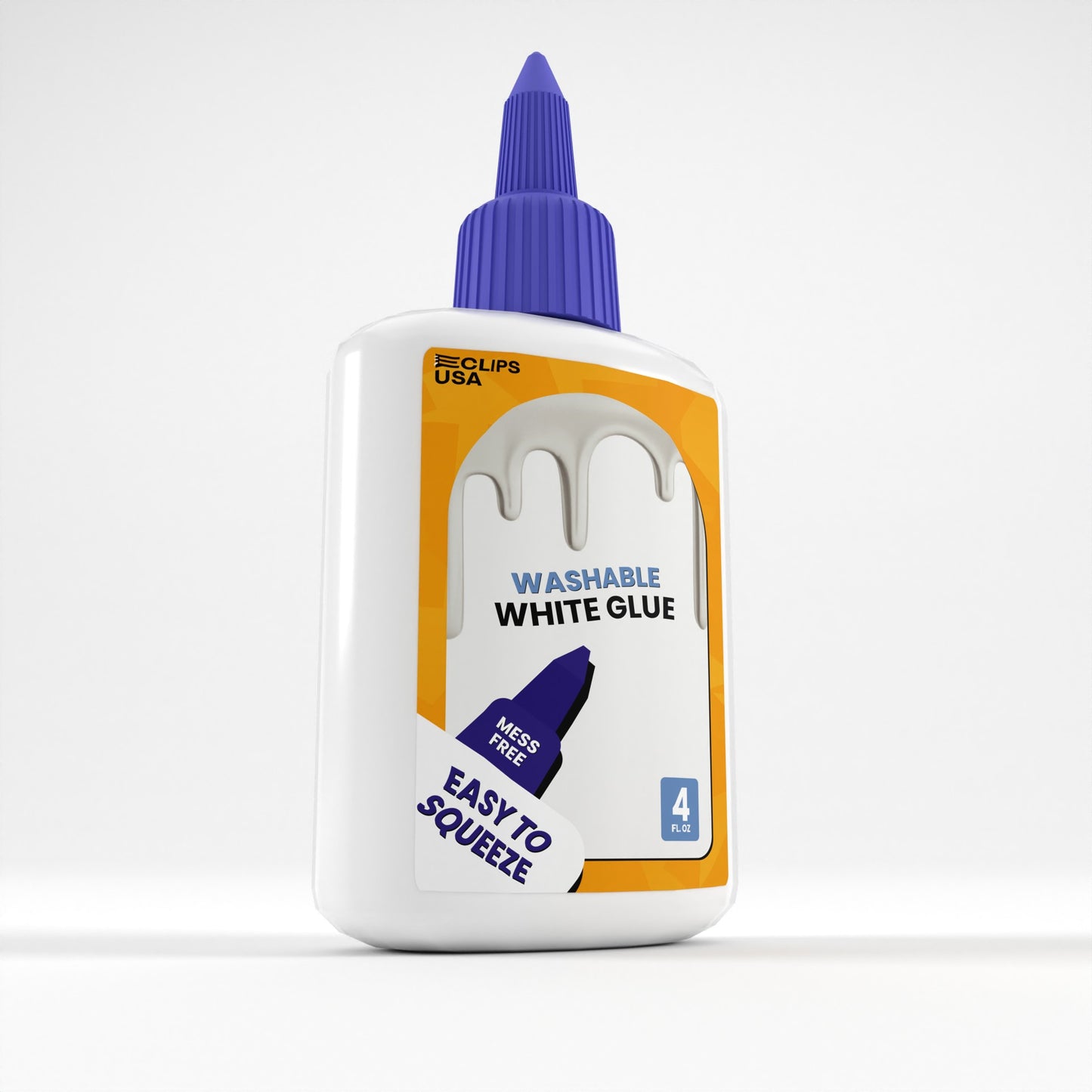 School Glue - Washable, White, 4 Oz Squeeze Bottle