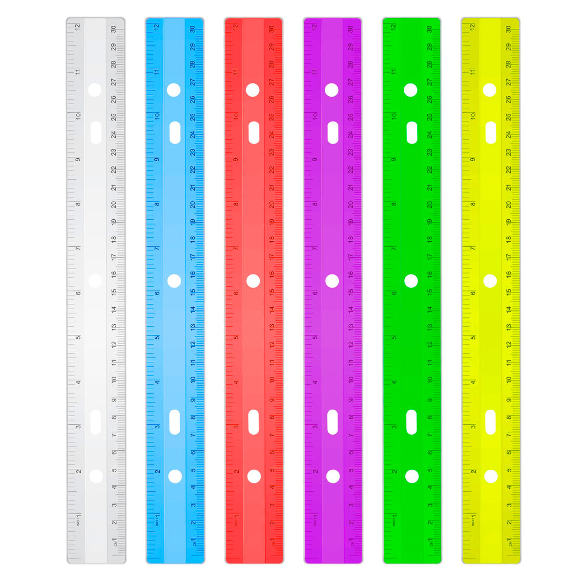 18813: Rulers -Bulk, Assorted Colors