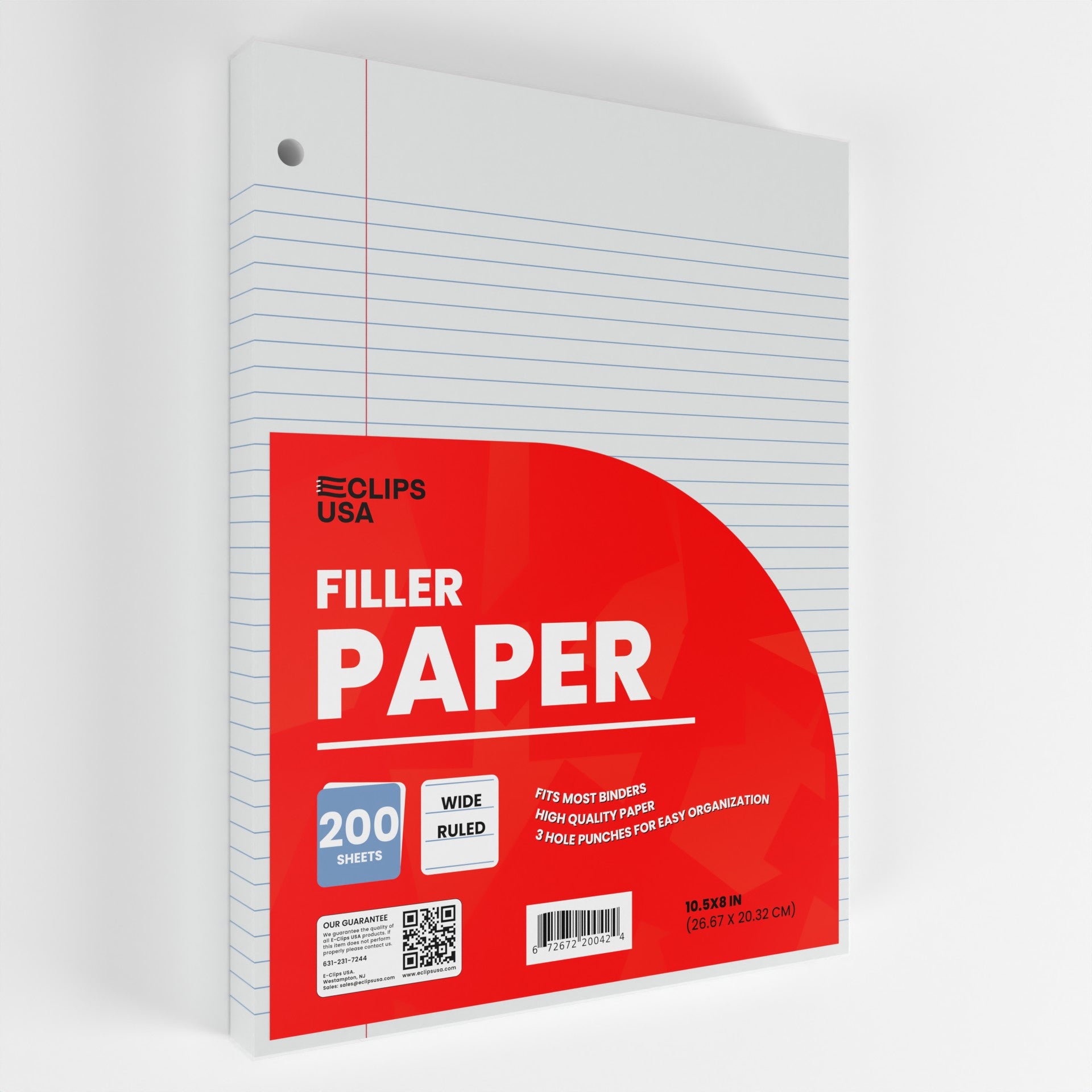 Wide-Ruled Filler Paper - 200 Sheets