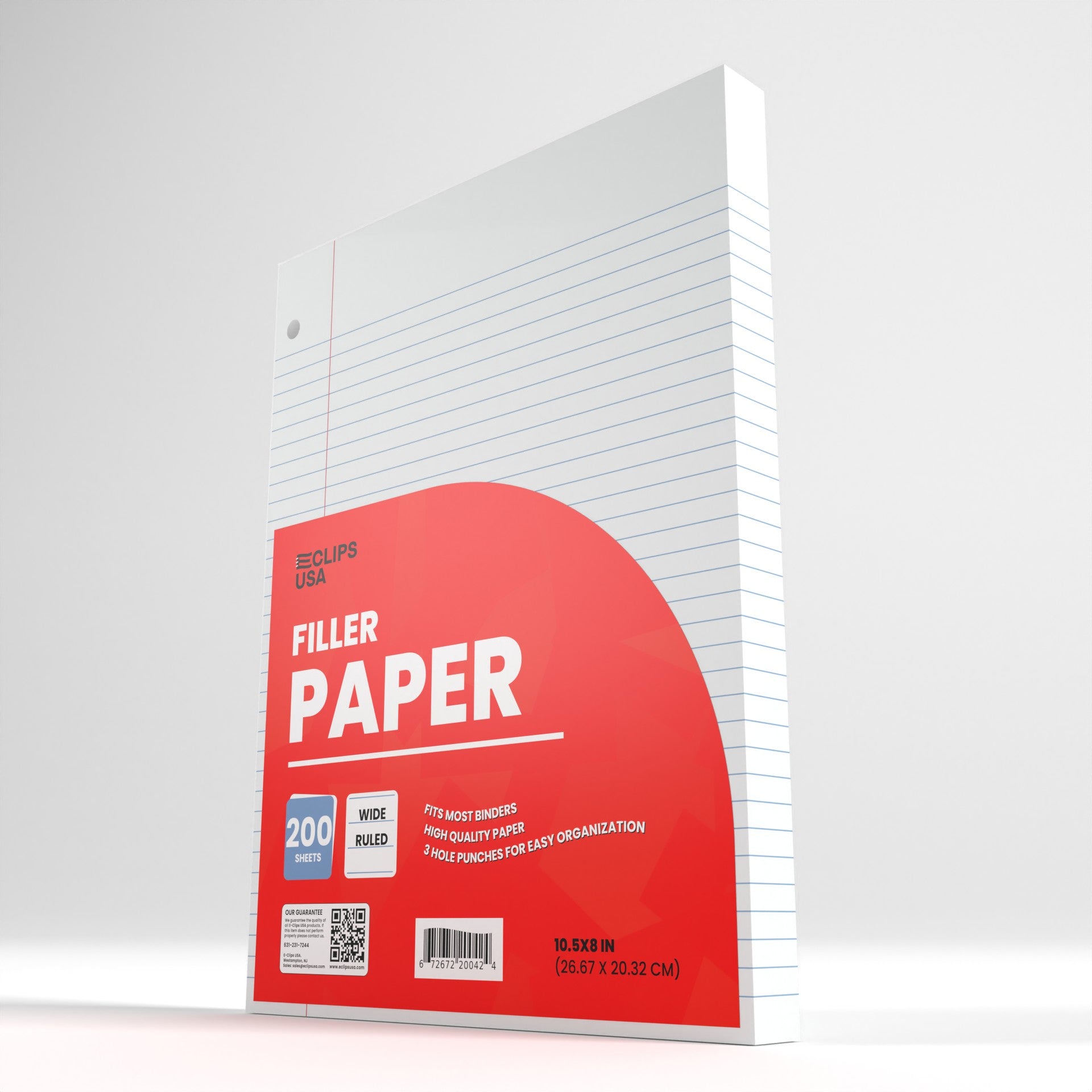 Wide-Ruled Filler Paper - 200 Sheets