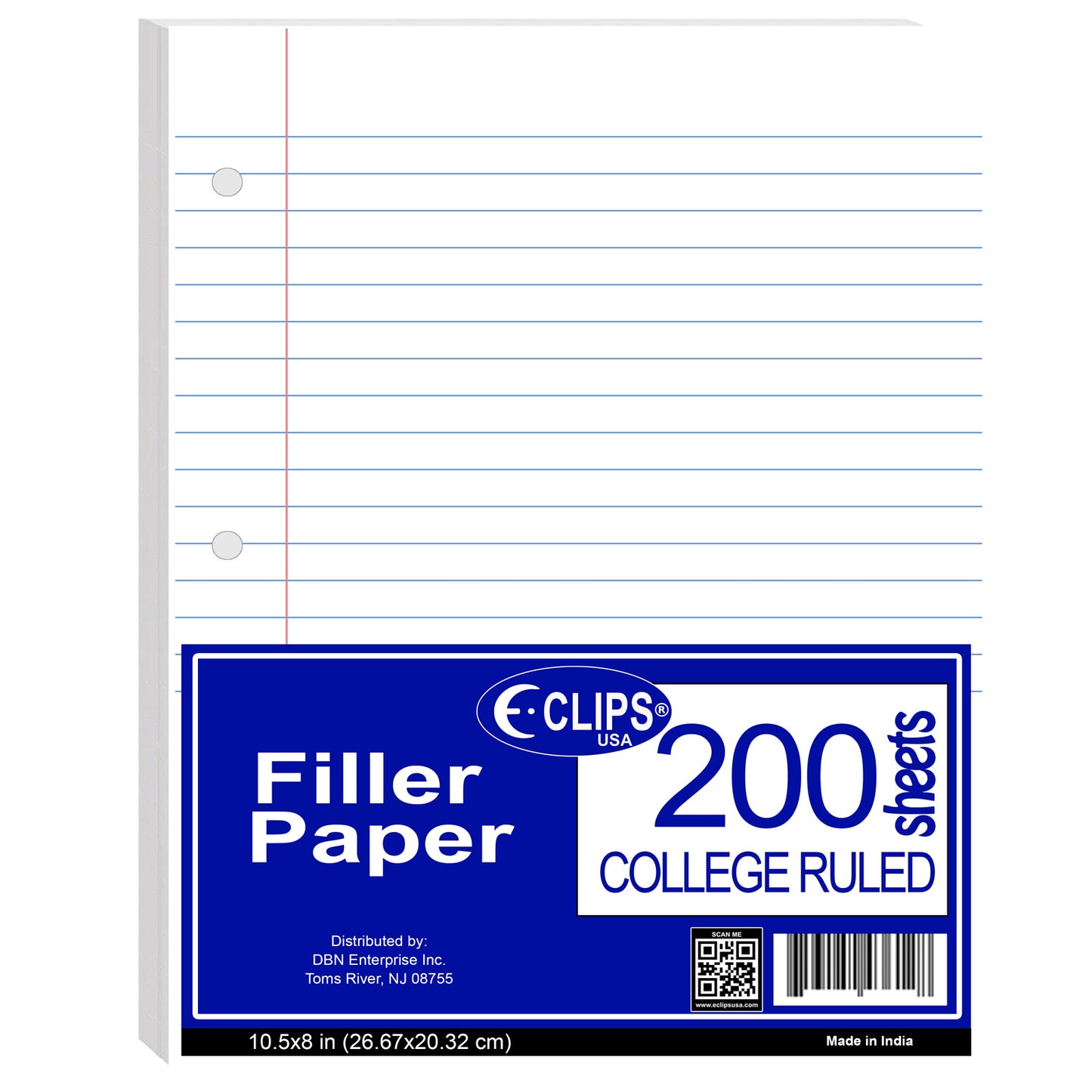 20073: College Ruled Filler Paper, 200 Sheets