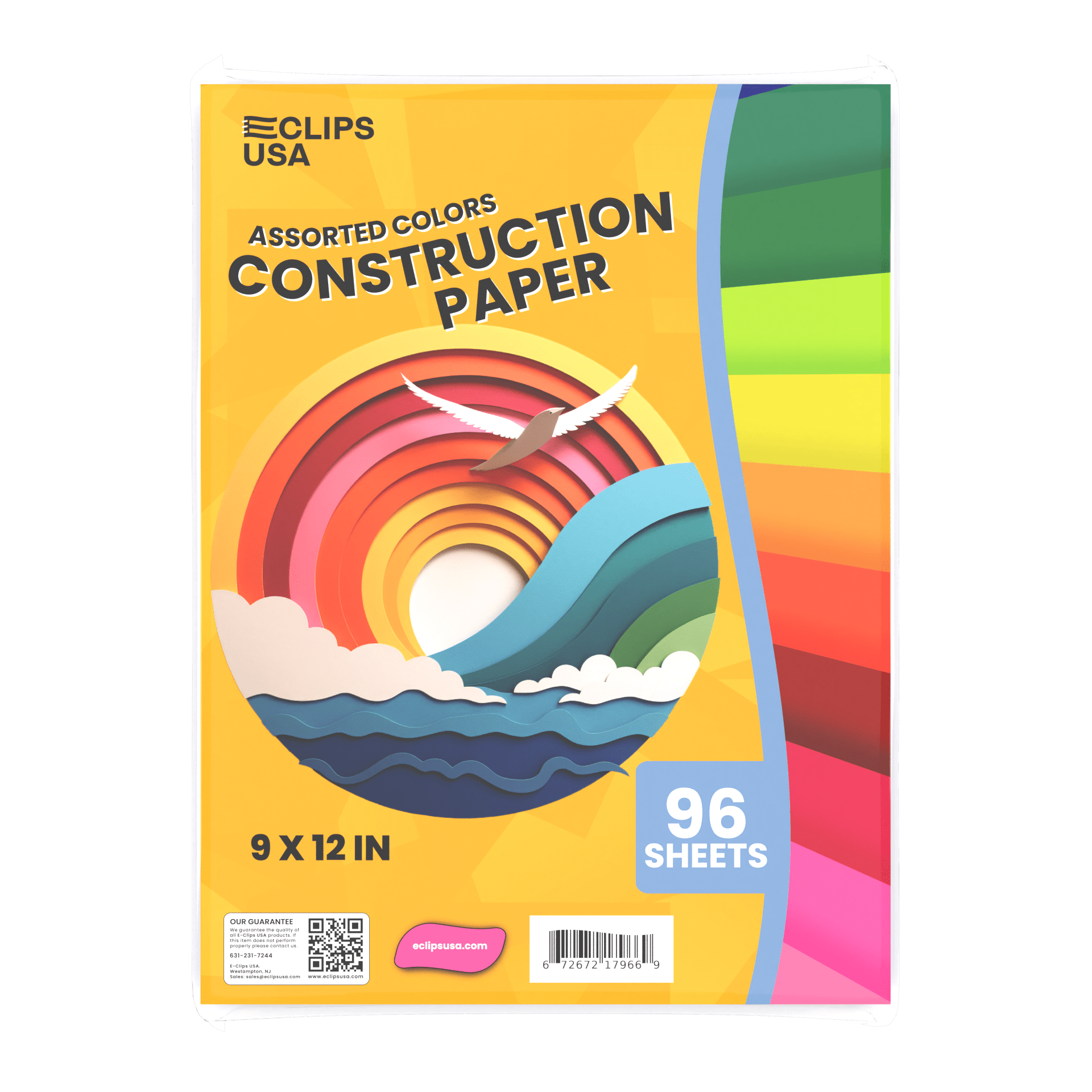 3456 Count: E-Clips USA Construction Paper