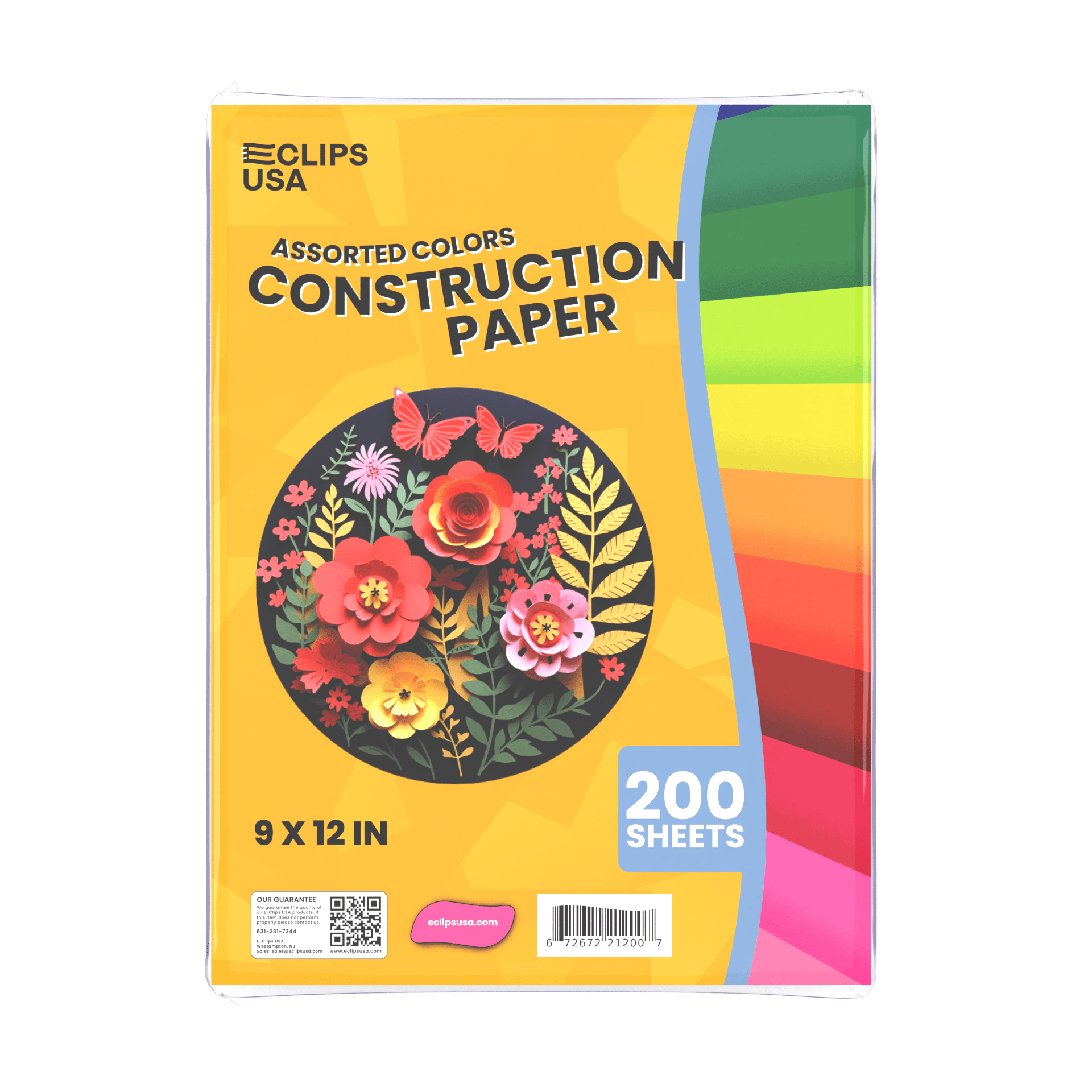 Contraction Paper 9 x 12 Inches Construction Paper - Assorted Colors ā E-Clips USA