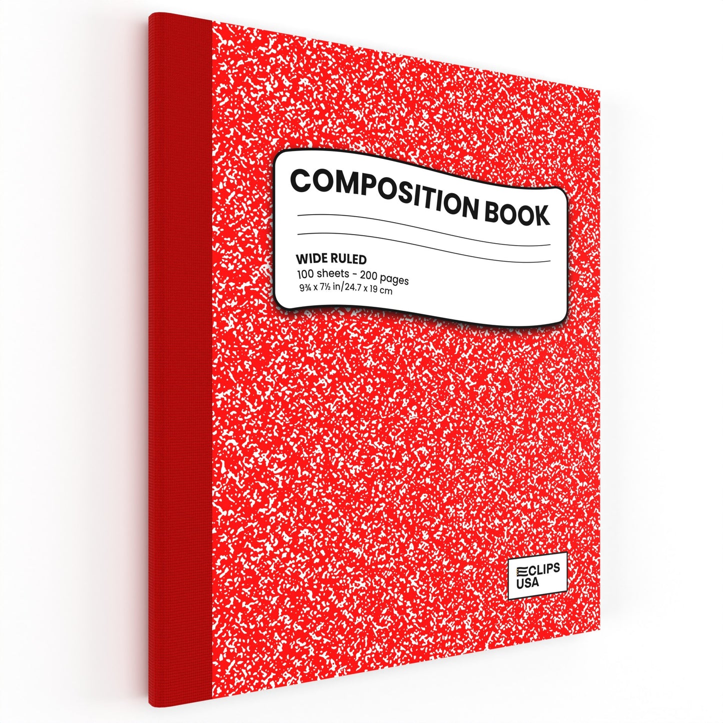 Composition Notebook:  (Red Marble) 100 Sheets, Wide Ruled, Paper, 9.75 x 7.5 | Case Pack: 48