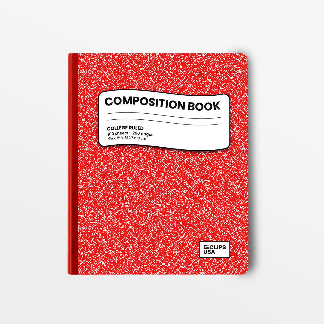 Red Marble Composition Notebook in Bulk – E-Clips USA