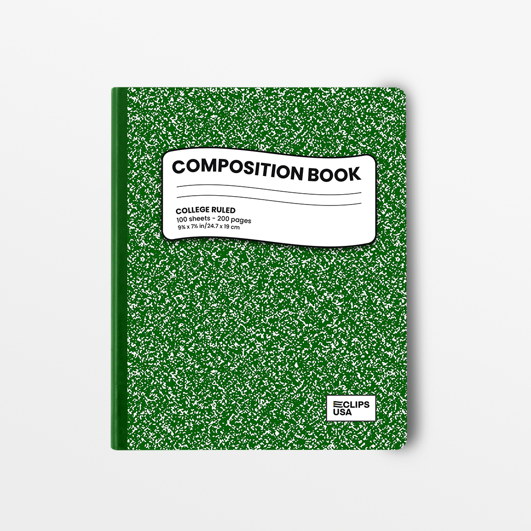 Green Marble Composition Notebook in Bulk – E-Clips USA
