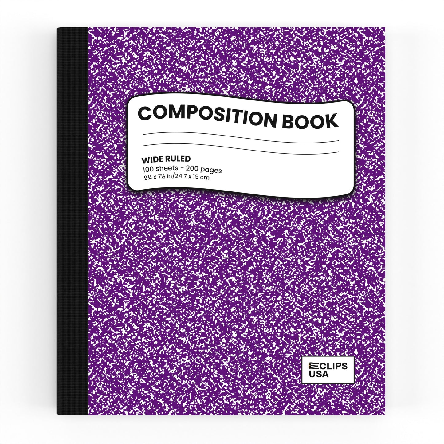 Purple Marble Composition Notebook - Wide-ruled, 7.5 X 9.8 Inches (B5), 100 Sheets