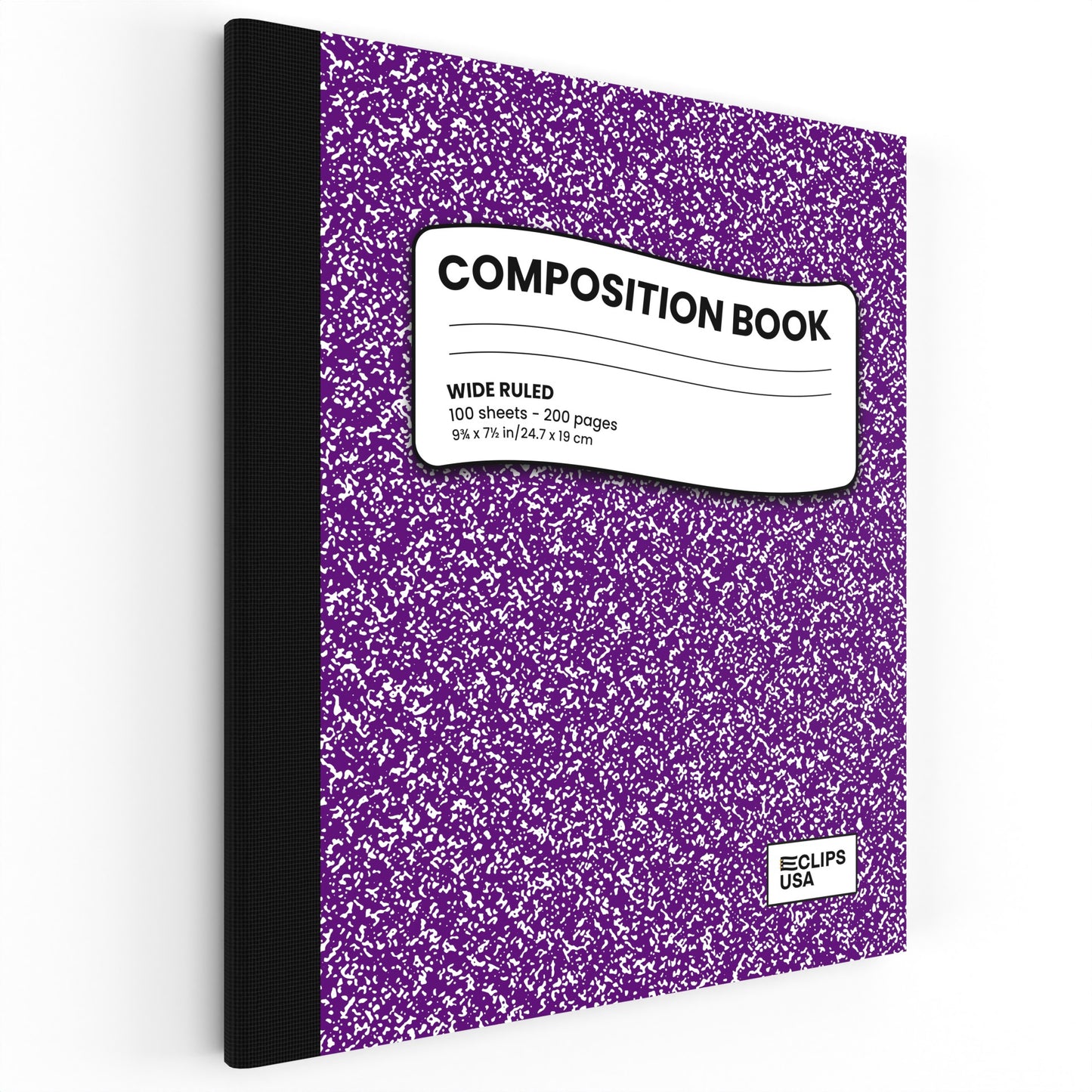 Purple Marble Composition Notebook - Wide-ruled, 7.5 X 9.8 Inches (B5), 100 Sheets