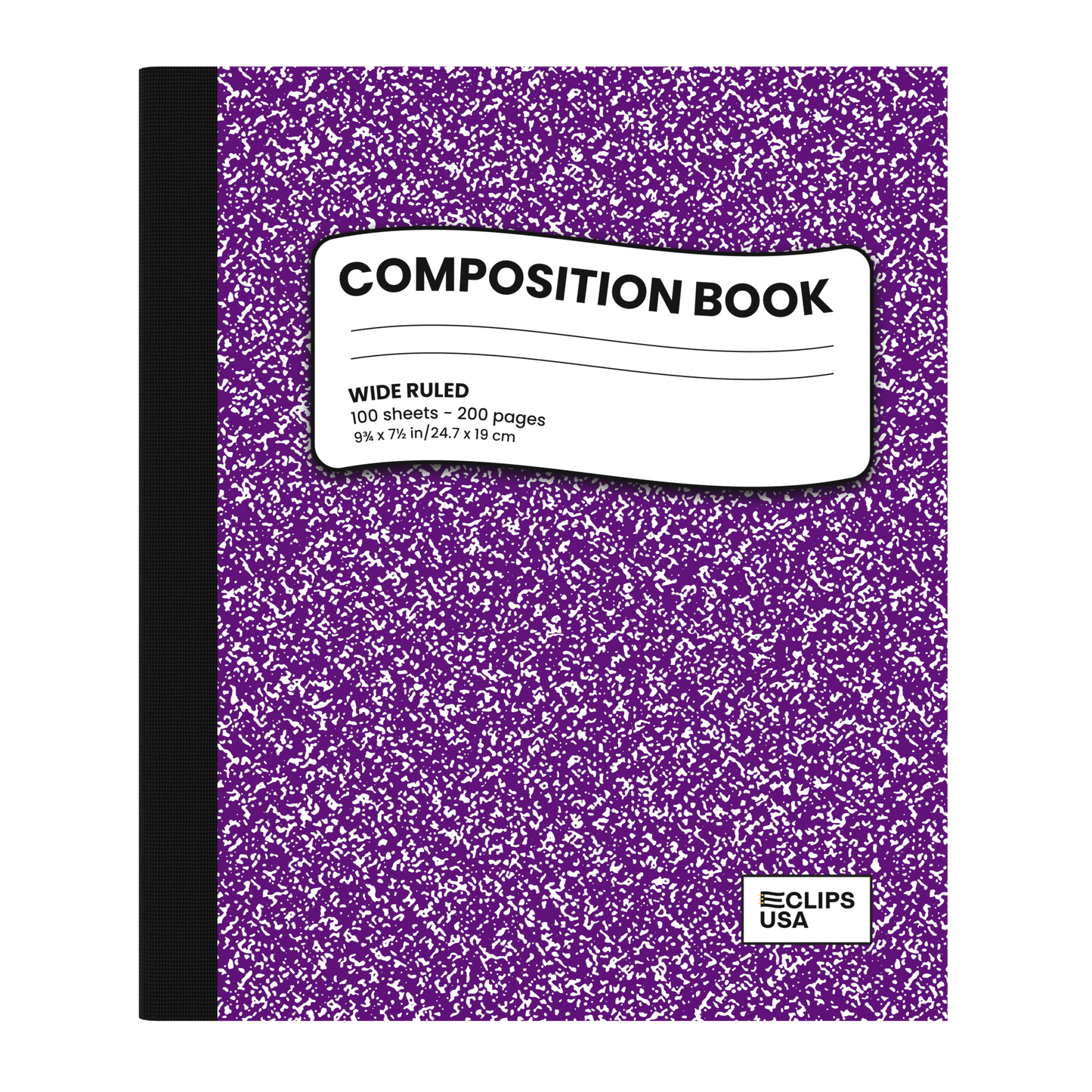 Purple Marble Composition Notebook - Wide-ruled, 7.5 X 9.8 Inches (B5), 100 Sheets